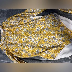 Kids Art Class long sleeve yellow swimsuit